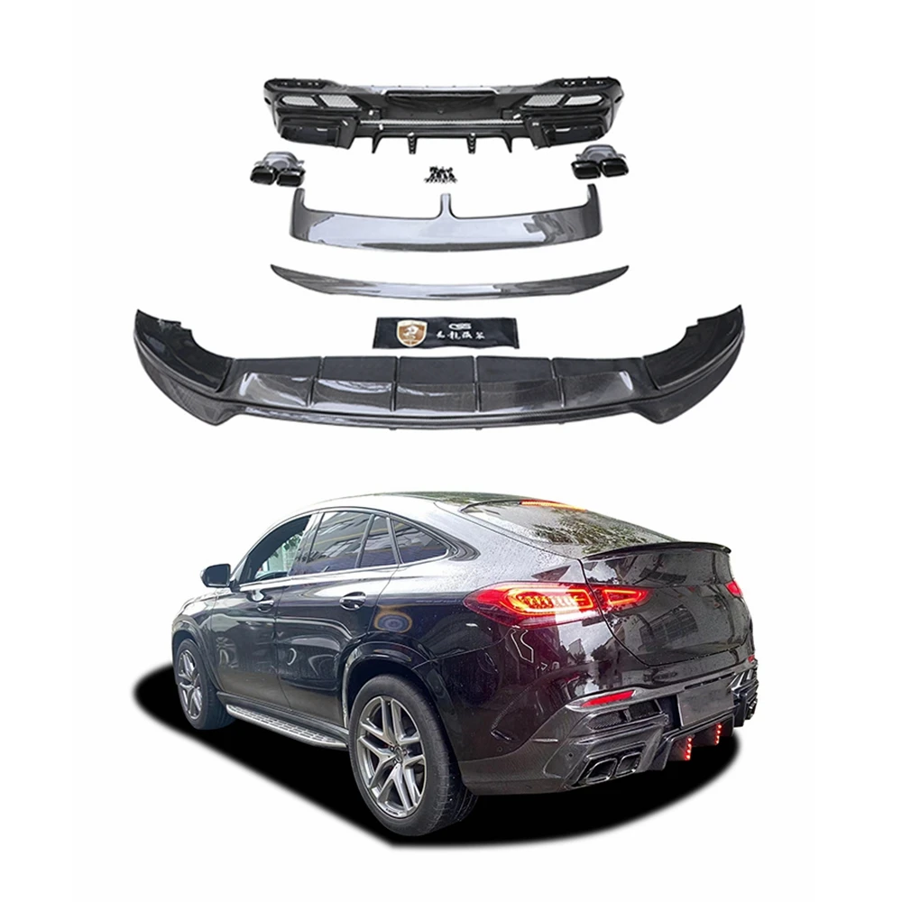 

CSSCAR Real Carbon Fiber GLE Class Body Kit for Benz gle C167 Modified LARTE style front diffuser rear lip top wing rear spoiler