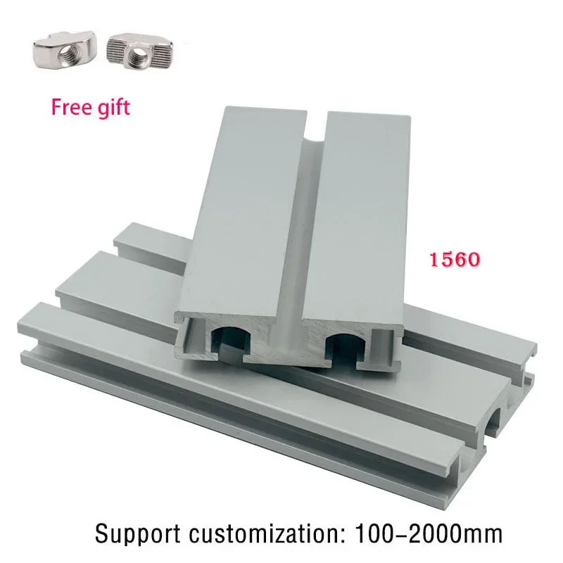 

2pcs 1560 Aluminum Profile Linear Rail 1560 300mm 500mm Silver Extrusion Frame European Standard Camera Slider Furniture Printe