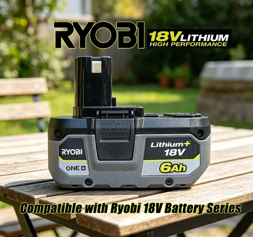 RYOBI 18V ONE+ 6.0Ah 8.0Ah Premium Lithium Rechargeable Battery 2026 New Upgrade Shockproof Long Endurance Cordless Tool Battery
