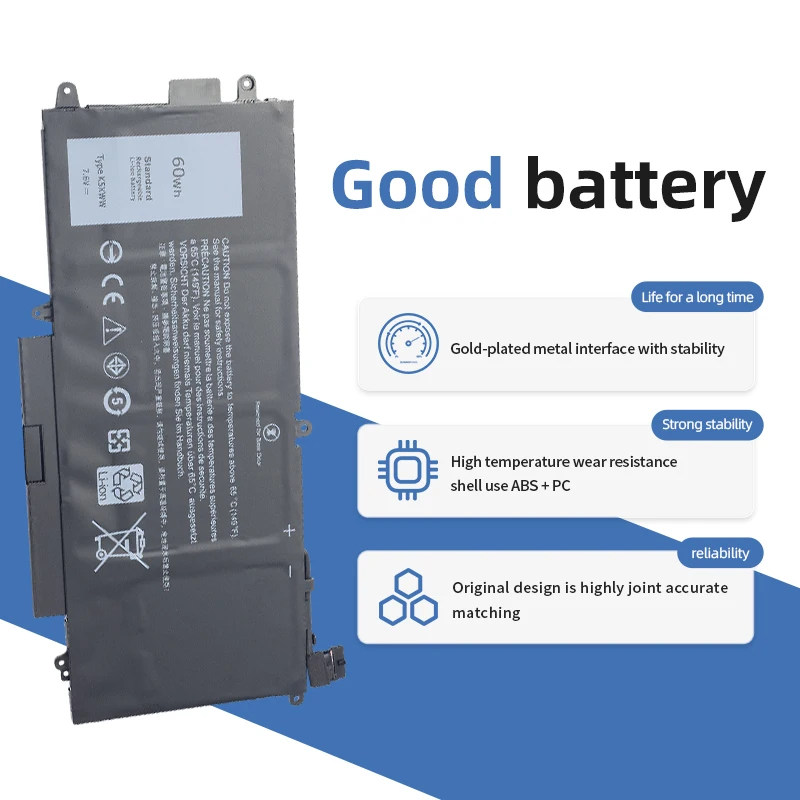Imagem -03 - Suozhan K5xww Bateria do Portátil para Dell Latitude 5289 7389 7390 2-in1 Series Notebook 71tg4 725ky N18gg 7.6v 60wh