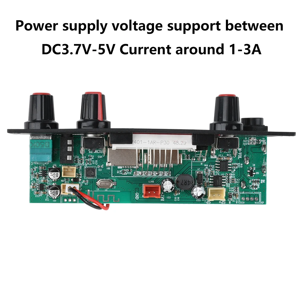 DC 3,7-5V Einkanal-BT 5.0 MP3-Decoder-Board 10W Verstärker Audio-Player MP3-Player Auto LINE-IN FM TF USB Mikrofon Aufnahme – Detail 17