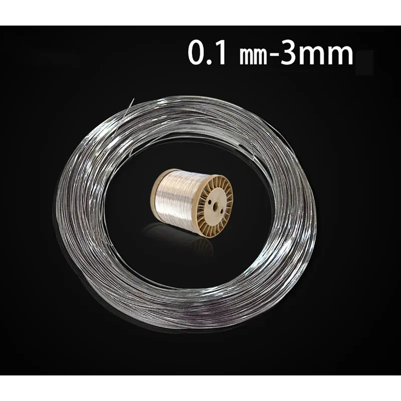 100Meters Hard Wire 316 Stainless Steel 0.1/0.2/0.3/0.4/0.5/0.6/0.8/1mm Steel Wire Cord Line Rustproof Handmade DIY