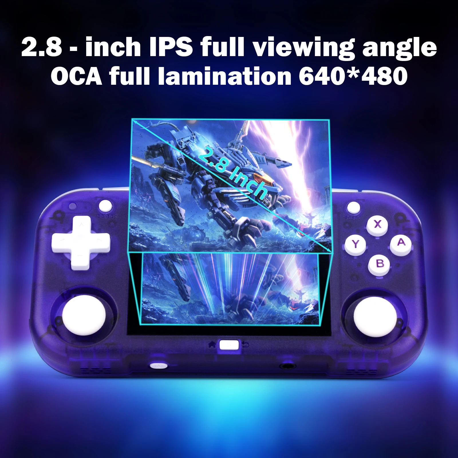 Ampown Mini Zero 28 وحدة تحكم بجهاز لعب محمول 2.8 بوصة IPS شاشة معالج AllWinner نظام أندرويد 2.4GWIFI MAGICX ZERO28 Player هدية