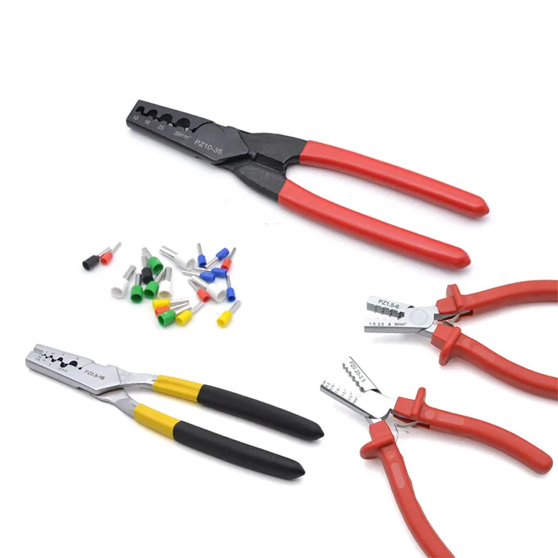 

German Style Small Crimping Plier for VE Cable End Sleeves Tube Clamp Ferrule Hand Tool Pliers Terminals Kit Crimper
