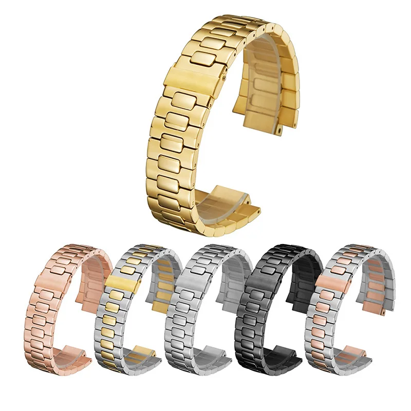 25*13mm Stainless Steel Watch Strap Bracelet Metal With Folding Clasp For Patek Philippe Nautilus 5711 5726 Series Watchband