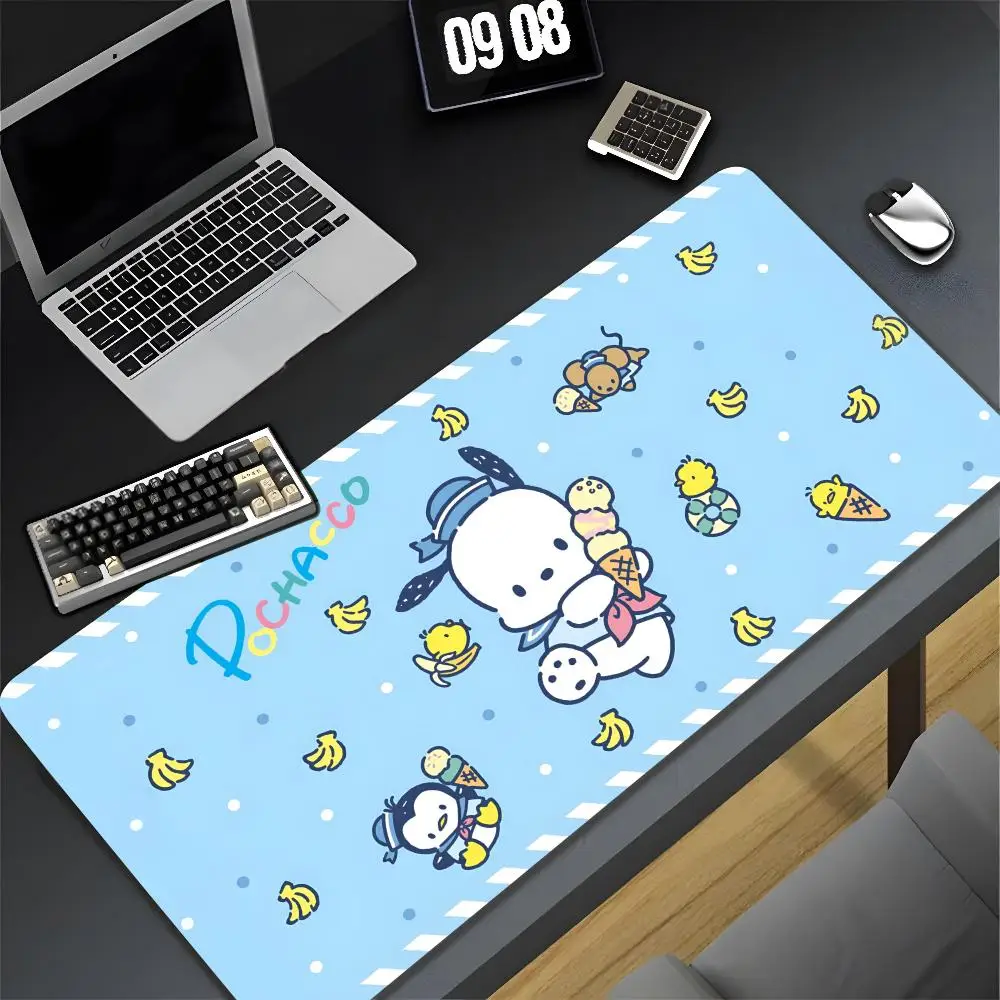 Pochacco Mouse Pad XXL Gamer Gaming PC Computer Otaku Locking Edge DIY Customized Photo Laptop Notebook Desk Mat