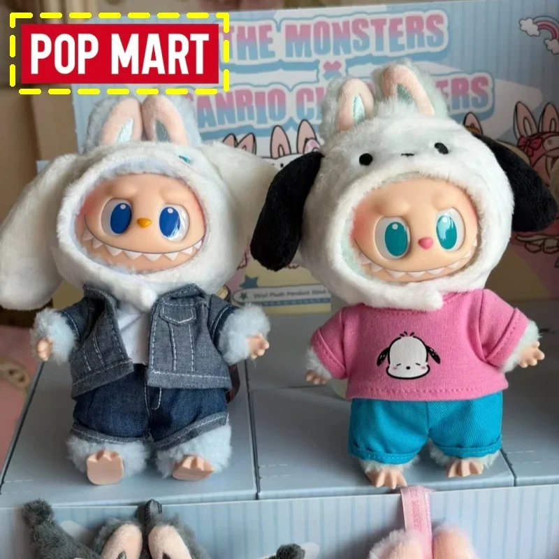 

Genuine Pop Mart The Monsters × Sanrio Characters Labubu Series Blind Box Vinyl Face Plush Doll Collection Toys Gift For Girl