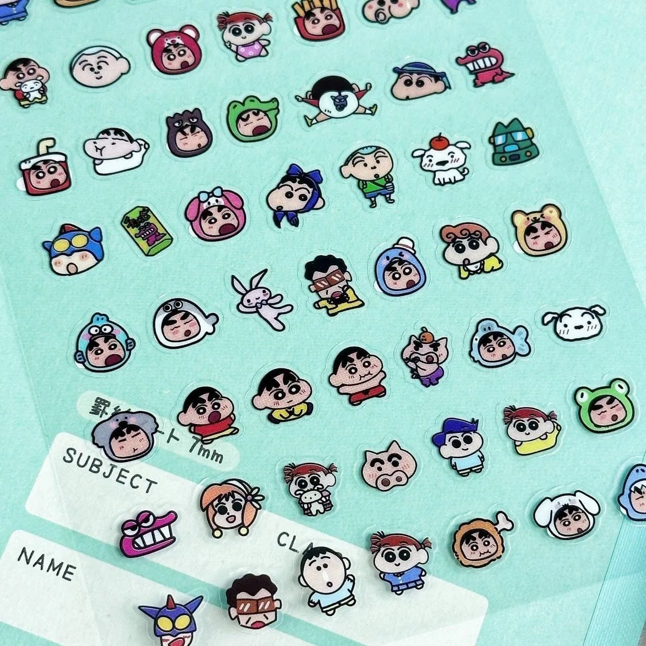 Crayon Shin-chan Cute Cartoon Stickers Kawaii Periphery Toy Adorkable Trunk Notebook Hand Account Decorate Lovely Nail Patches