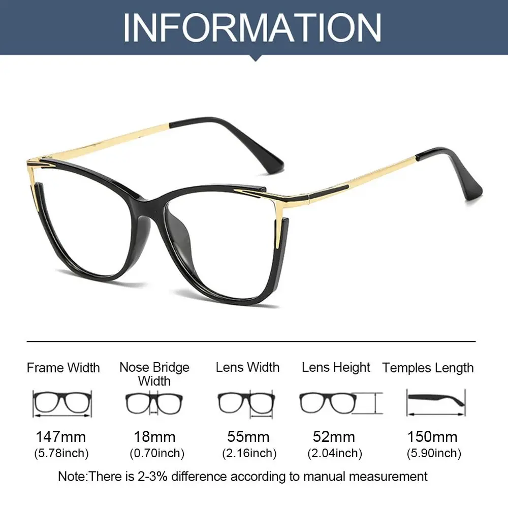 Anti Blue Light Women Designers Cat Eye Eyeglasses Optical Spectacle Computer Eye Protection Glasses Fashion Reading Eyewear