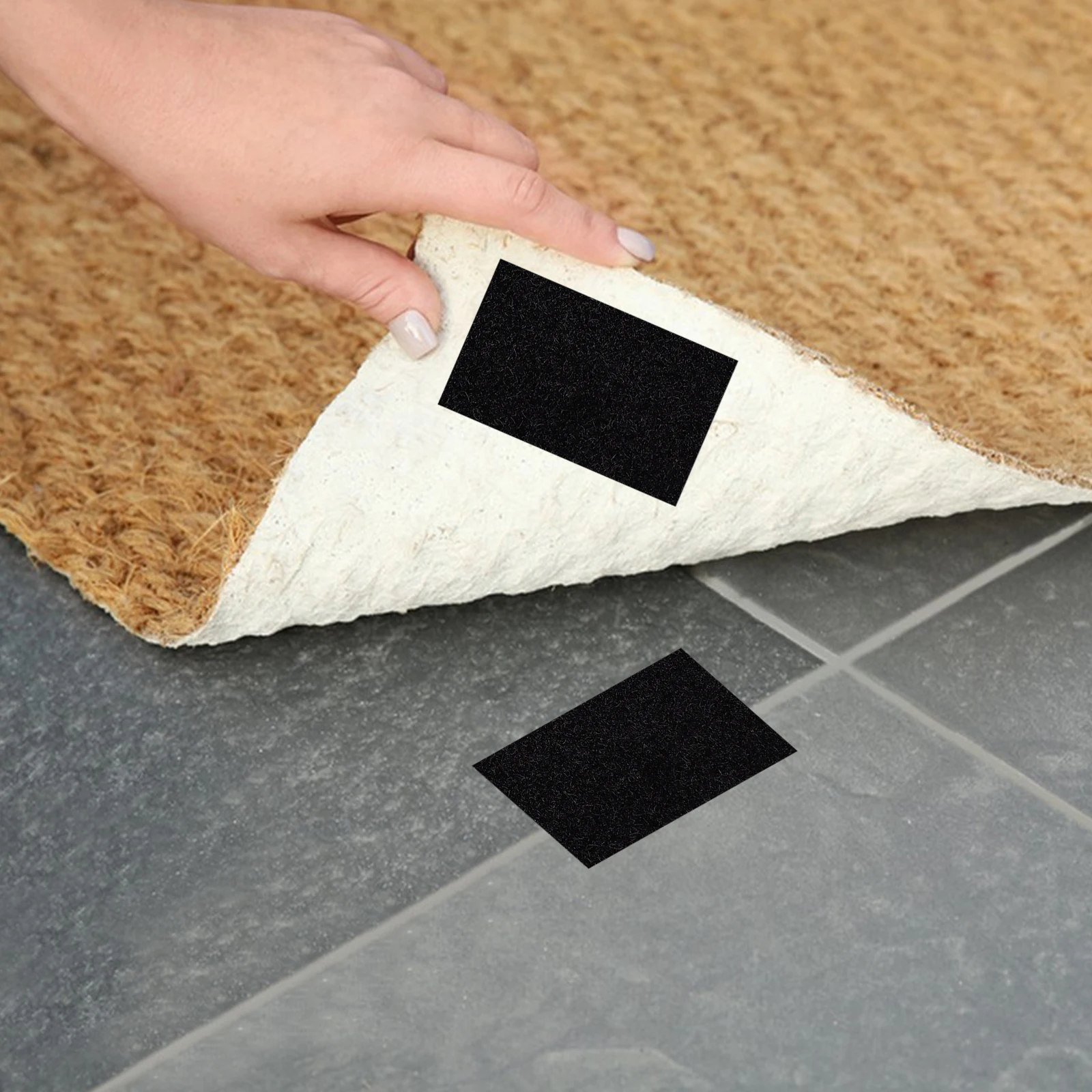 

Tape Anti-slip Carpet Grippers for Rugs Non-slip Stickers Black Polyester