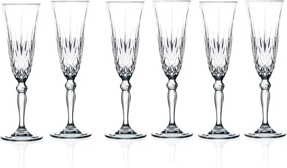 

Lorenzo RCR Crystal Melodia Collection Champagne Flutes Glass Set