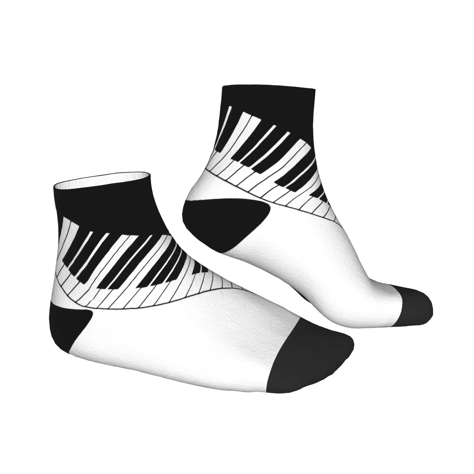 البيانو لوحة المفاتيح النوتات الموسيقية الكاحل الجوارب Harajuku عالية الجودة الجوارب غير رسمية الربيع سكيت تصميم مكافحة العرق جورب للرجال