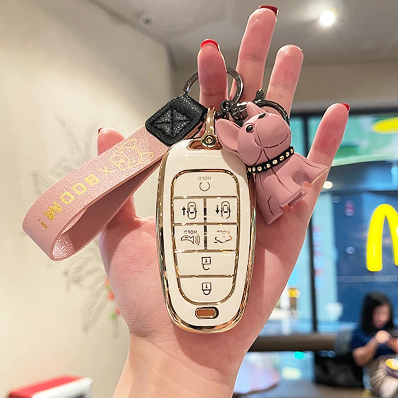 Bulldog 5 7 Button Car Key Case for Hyundai Sonata Tucson Limited 2020 2021 2022 Hyundai Santa fe Tucson Sonata Sel IONIQ5 NEXO