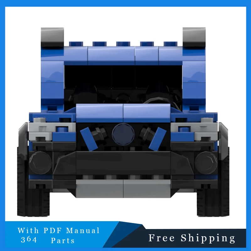 364 stuks blauwe reisauto technologie stenen bouwstenen model creatief display speelgoed voor volwassenen en kinderen verjaardag kerstcadeau