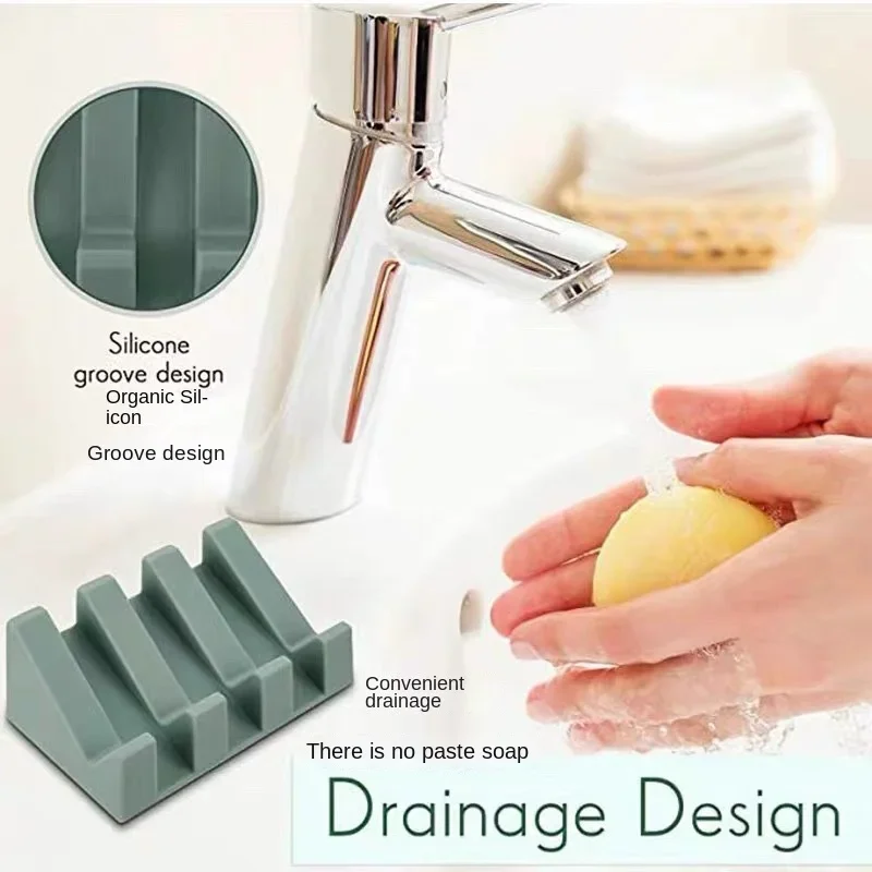 Creative silicone soap rack, drainable storage rack, home storage rack