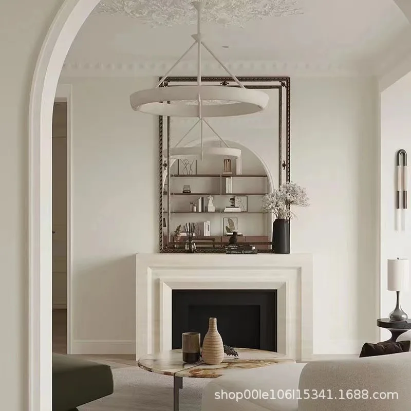 Ancient Living Room B & B Corridor White Color Matching Simple Modern Decorative Fireplace Rack Ultra-thin Entrance Cabinet