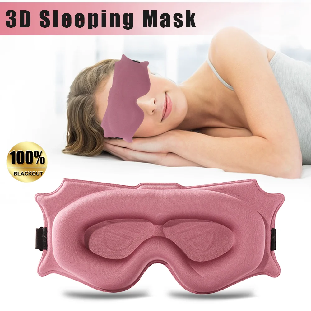 3D Sleeping Mask Block Out Light Sleep Mask for Eyes Soft Sleeping Aid Eye Mask for Travel Eyeshade Night Breathable Slaapmasker