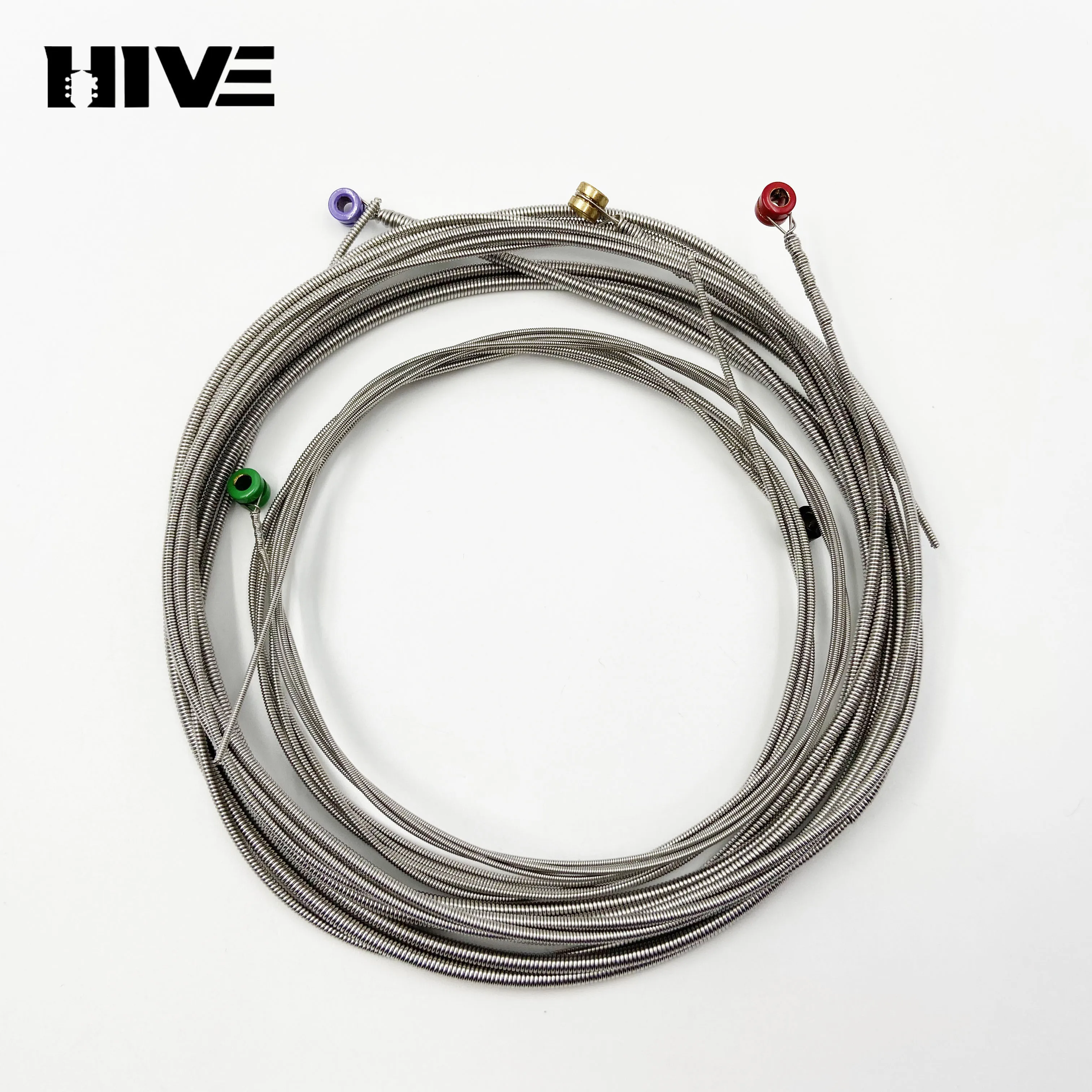 High-end Electric Bass Strings High-Tension 5/6-string Color Head Hexagonal Steel Core String Color Head Electric Bass Strings
