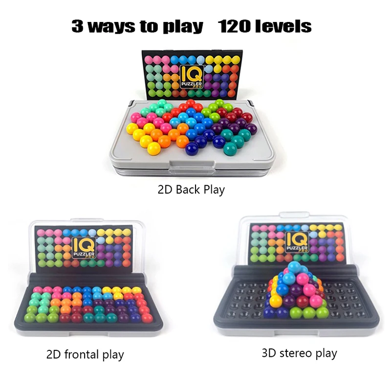 1 Box Intelligence Magic Beads Reisespiel für Kinder und Erwachsene, ein kognitives Geschicklichkeitsbau-Gehirnspiel für Kinder, Montessori-Spielzeug