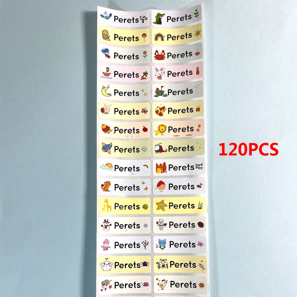 60pcs/120pcs/180pcs/240pcs Personalization Custom Text name Labels Customizable Waterproof Name Stickers for Bottles,School Supp