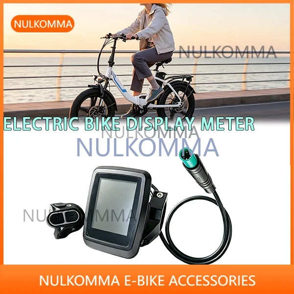 NULKOMMA 36V48V Electric Bike LCD Display 5Pin Connector D16 E-bike Control Panel Speedometer Handlebar Switch for Folding Ebike - view 3