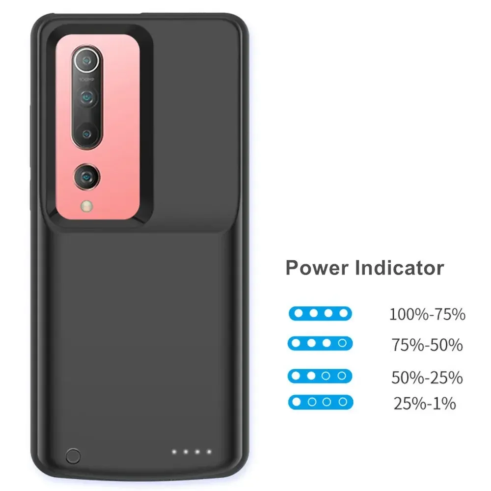 SilvertoWade-Boîtier de batterie pour Xiaomi Mi 10, 10 Pro, 10 Lite, 10000mAh, Power Bank, Juste de téléphone