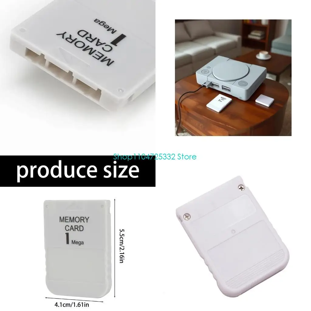 P5EA Plastic Retro Gaming Memory Card for Console 1M Memory Card Save Data