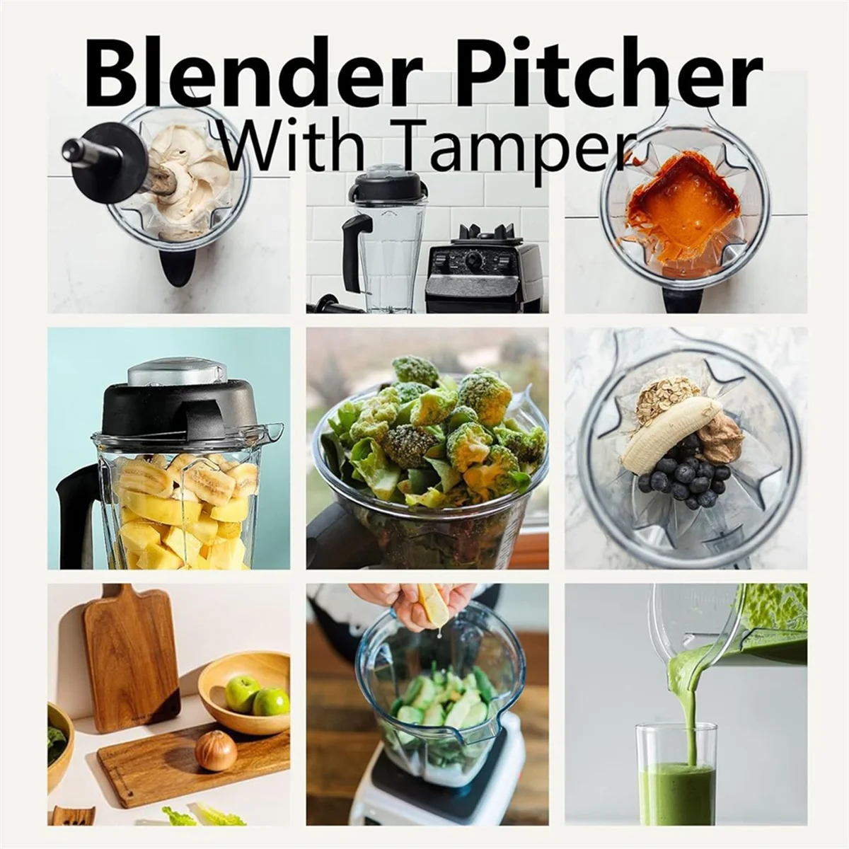 لإبريق الخلاط 64 أونصة مع العبث، لحاوية بديلة 5200، سلسلة 5000 6300 7500 Pro200/500/750