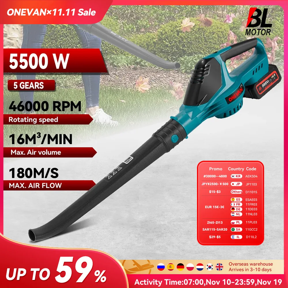 Бесщеточный электрический вентилятор 5500 Вт