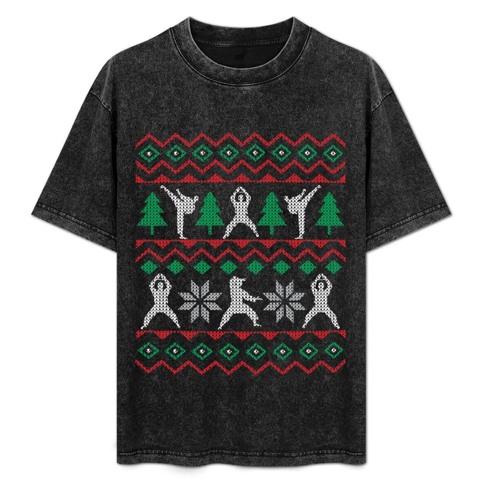 

Ugly Christmas Karate Sweater T-Shirt oversized graphic tee tees shirts graphic tees Men's t-shirt