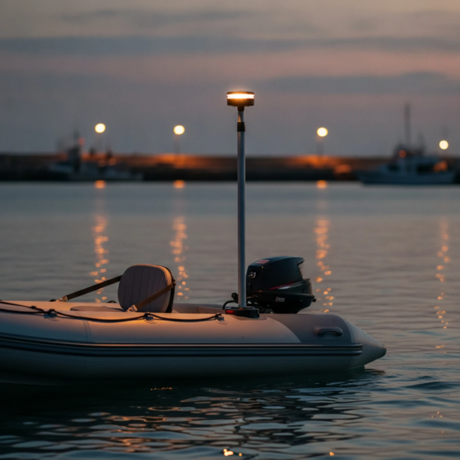 Battery-Powered Boat Navigation Light Adjustable Height Battery Powered Boat Navigation Light Marine Lights Bright Shock-Proof
