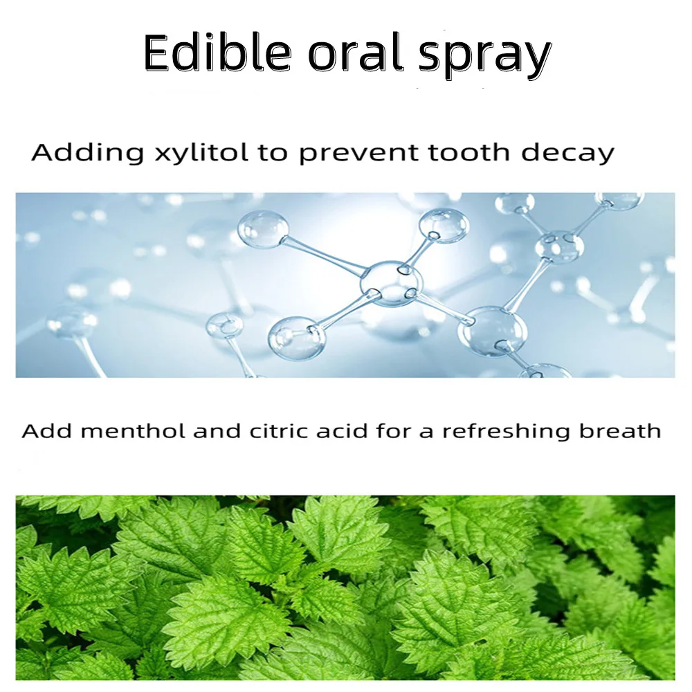 QFY 20ml Fruity Oral Spray Remove Bad Breath Long-lasting Fresh Mouth Spray Mint Peach Breath Freshener Refreshing Oral Care