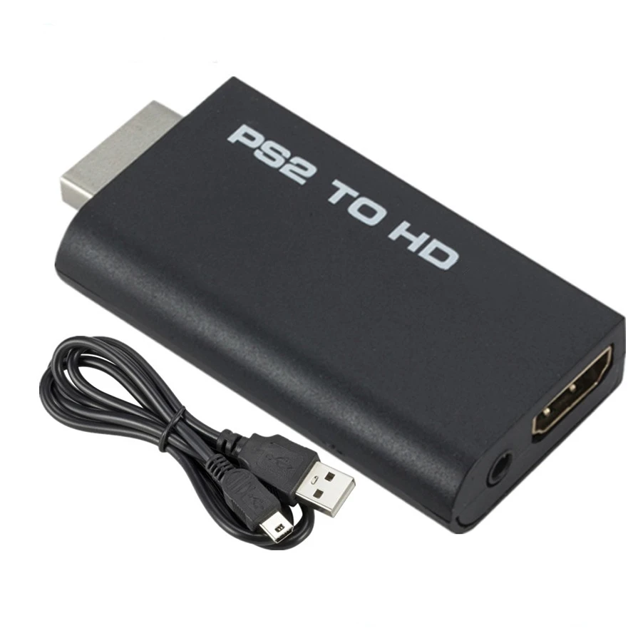 Untuk PS2 Ke HDMI-Kompatibel dengan 1080P Adaptor Cocok untuk Laptop Komputer/Desktop, HDTV, Monitor, Tampilan Konverter, dengan Jack 3.5Mm