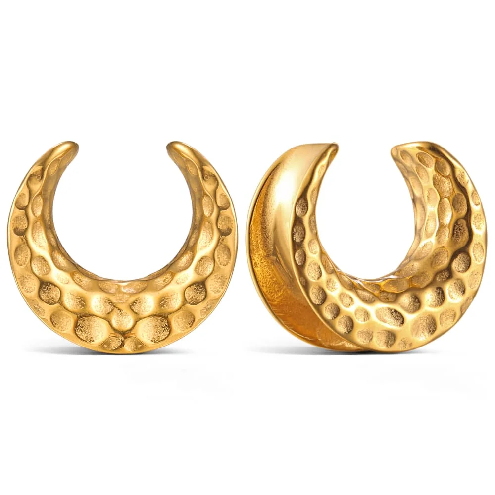 2pcs Star Moon Saddle Plugs for Stretched Ears