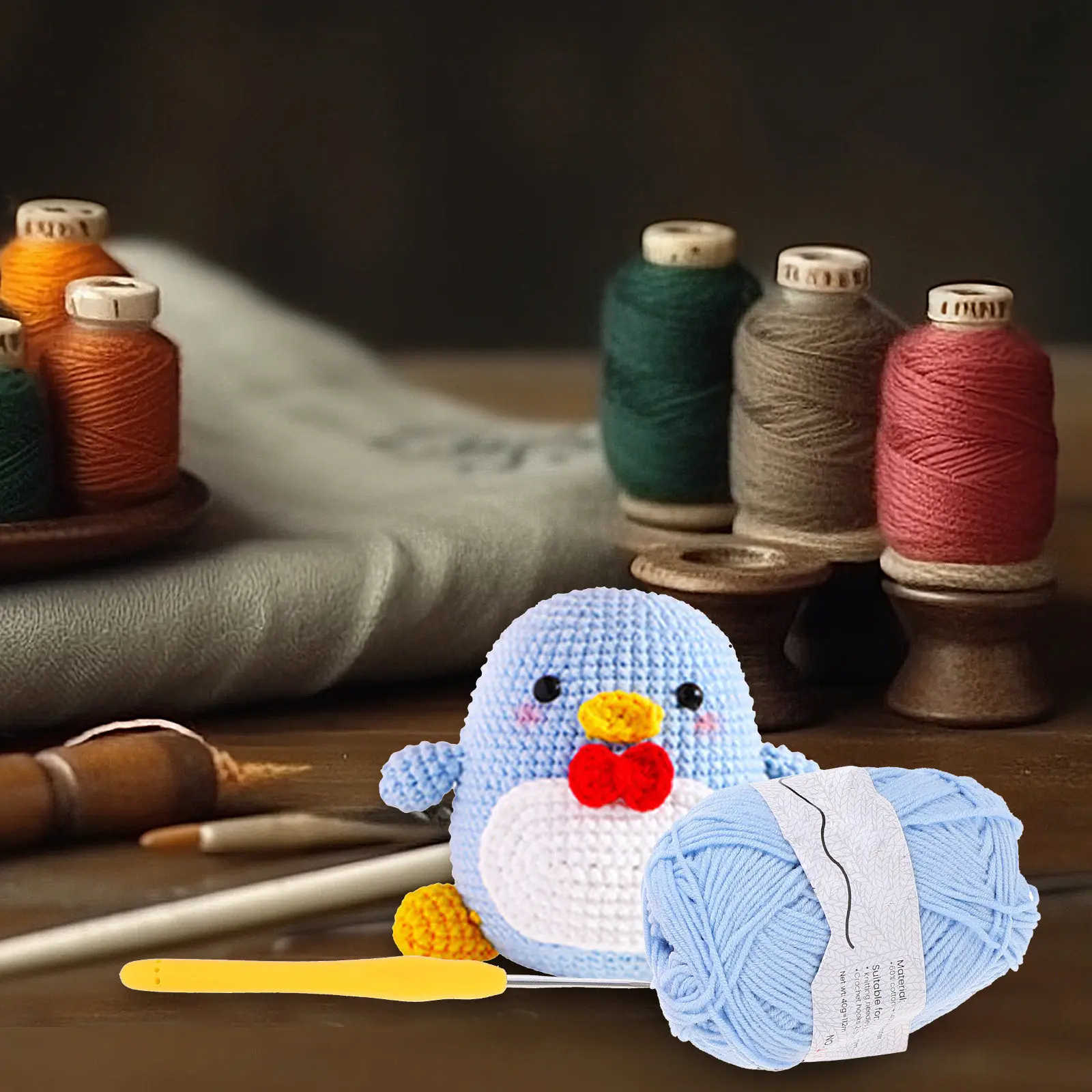 kit-de-crochet-diy-pour-debutants-ensemble-de-materiel-pour-pingouin-au-crochet-avec-fil-crochet-et-outils-activite-creative-parent-enfant-decoration