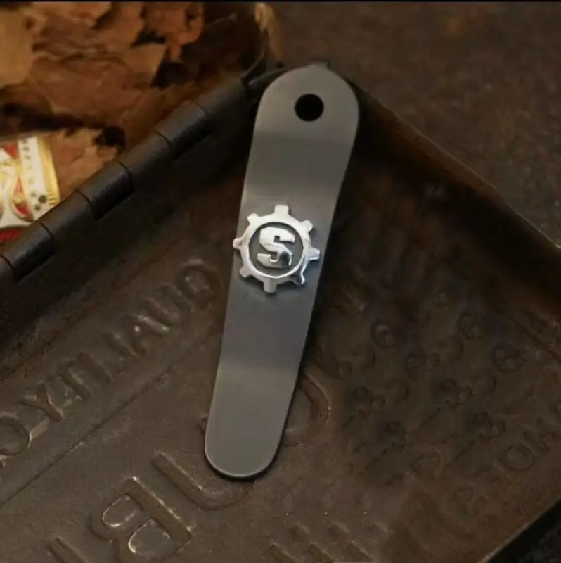 1 Pc Custom Made S925+ Titanium Alloy Backclip for Strider SNG/SMF Folding Knife