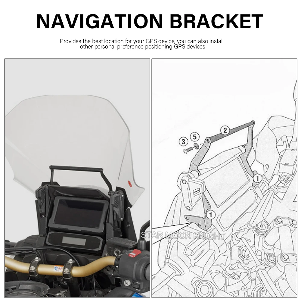 Supporto per cellulare caricatore USB per Honda Africa Twin CRF 1100L CRF1100L CRF1100 piastra di navigazione sportiva Adventure Adapt Bracket