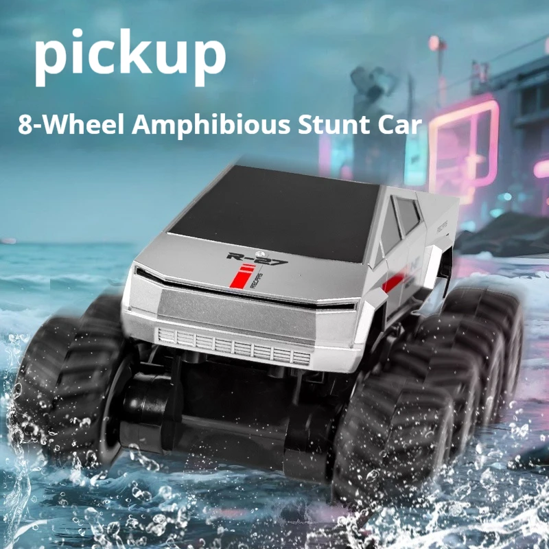 

JJRC Q 218 Водонепроницаемый внедорожник с дистанционным управлением, восемь приводных восемь колес Tesla Land и Water, трюковый автомобиль двойного назначения