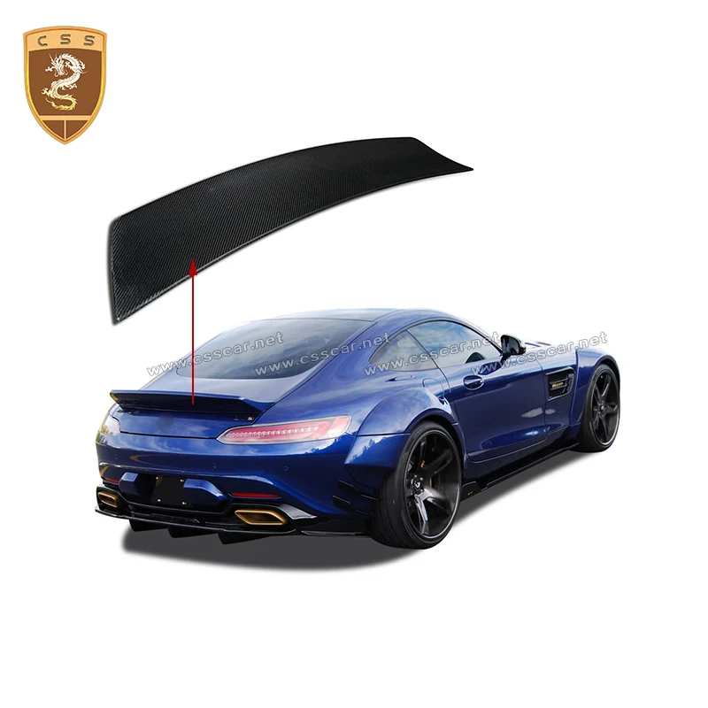 

CSSYL New Carbon Fiber Rear Spoiler Boot Lip Fit For Mercedes Benz GT PD Model Car Trunk Lid Spoiler Tail Wings Styling