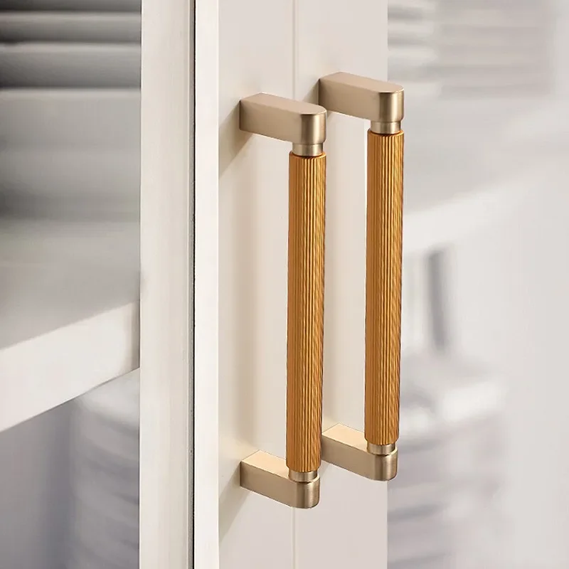 yesGold Gray Extended Kitchen Cabinet Door Handle Modern Simple High-grade Cabinet Drawer Wardrobe Door Handles for furniture