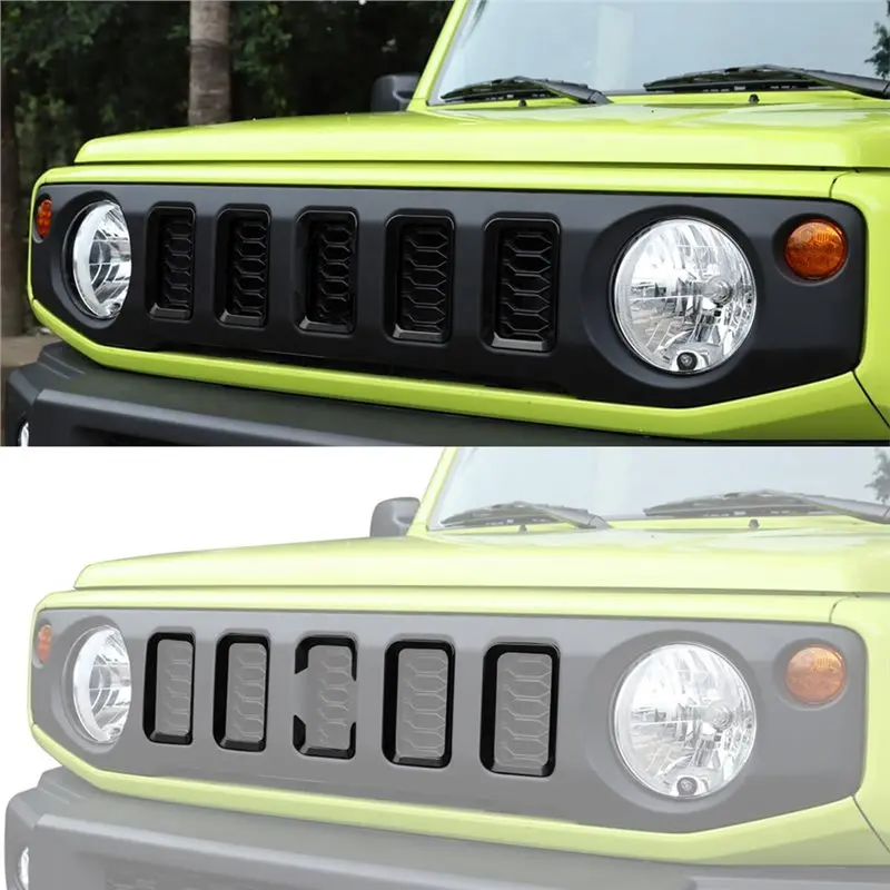 Front Grill Mesh Inserts Cover Grille Guard Trim Kit For Jimny 2019
