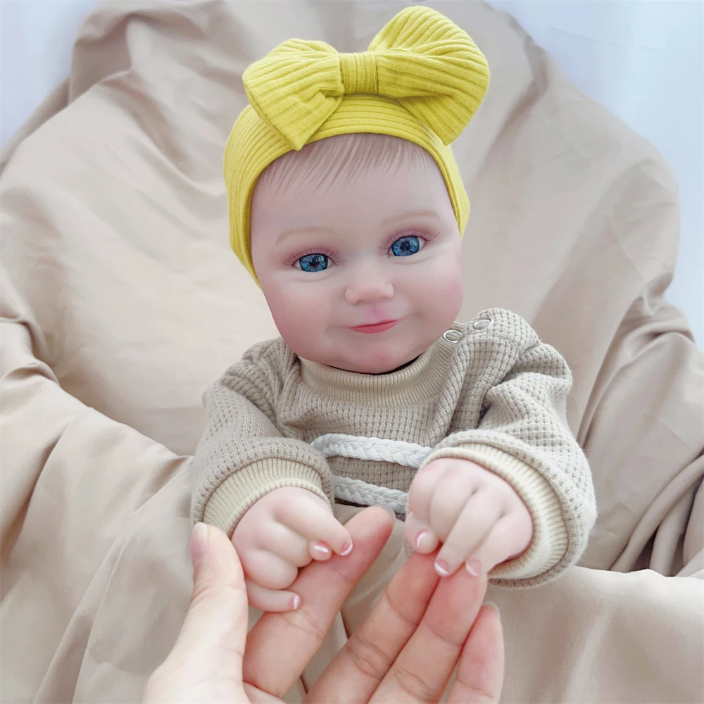 Risbecko Realistic 20 inches 51 cm Reborn baby girl doll soft full body silicone vinyl cute baby 3D hand-painted Christmas gift