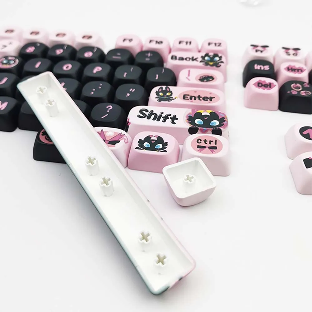 PBT Keycaps Cherry MOA Profile Customized Key Cap Cross Axis Crush80 Aula F87pro Evo80 Raven68 Wooting Mechanical Keyboard Caps