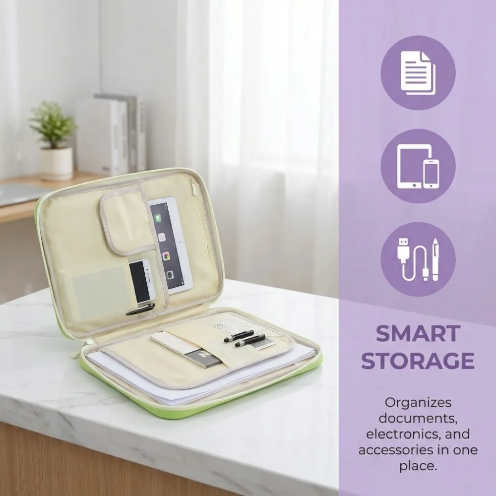 

Сумка для документов формата А4, водонепроницаемая, 35*25*3 см, многофункциональная, из ткани Оксфорд, для документов и ноутбуков