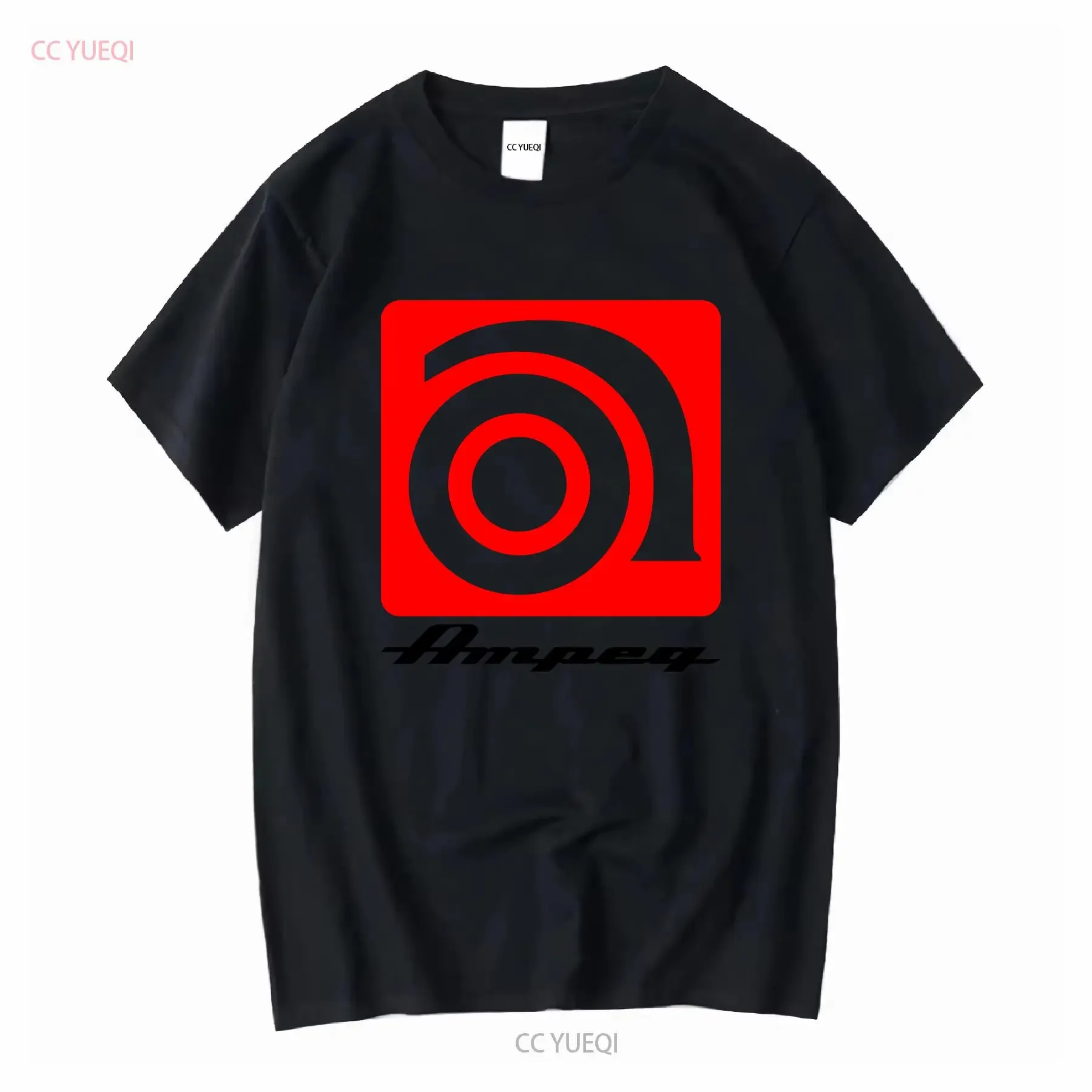 Camiseta gris con Logo de Ampeg Music para hombre, talla S a 3XL, manga larga o corta, vintage, lavada, estirada, ligeramente, para uso diario