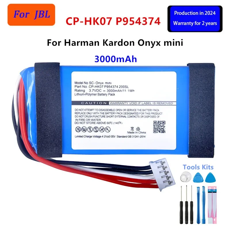 Original CP-HK07 P954374 3000mAh Onyx mini Speaker Replacement Battery For Harman/Kardon Onyx mini Li-polymer Batteries + Tools