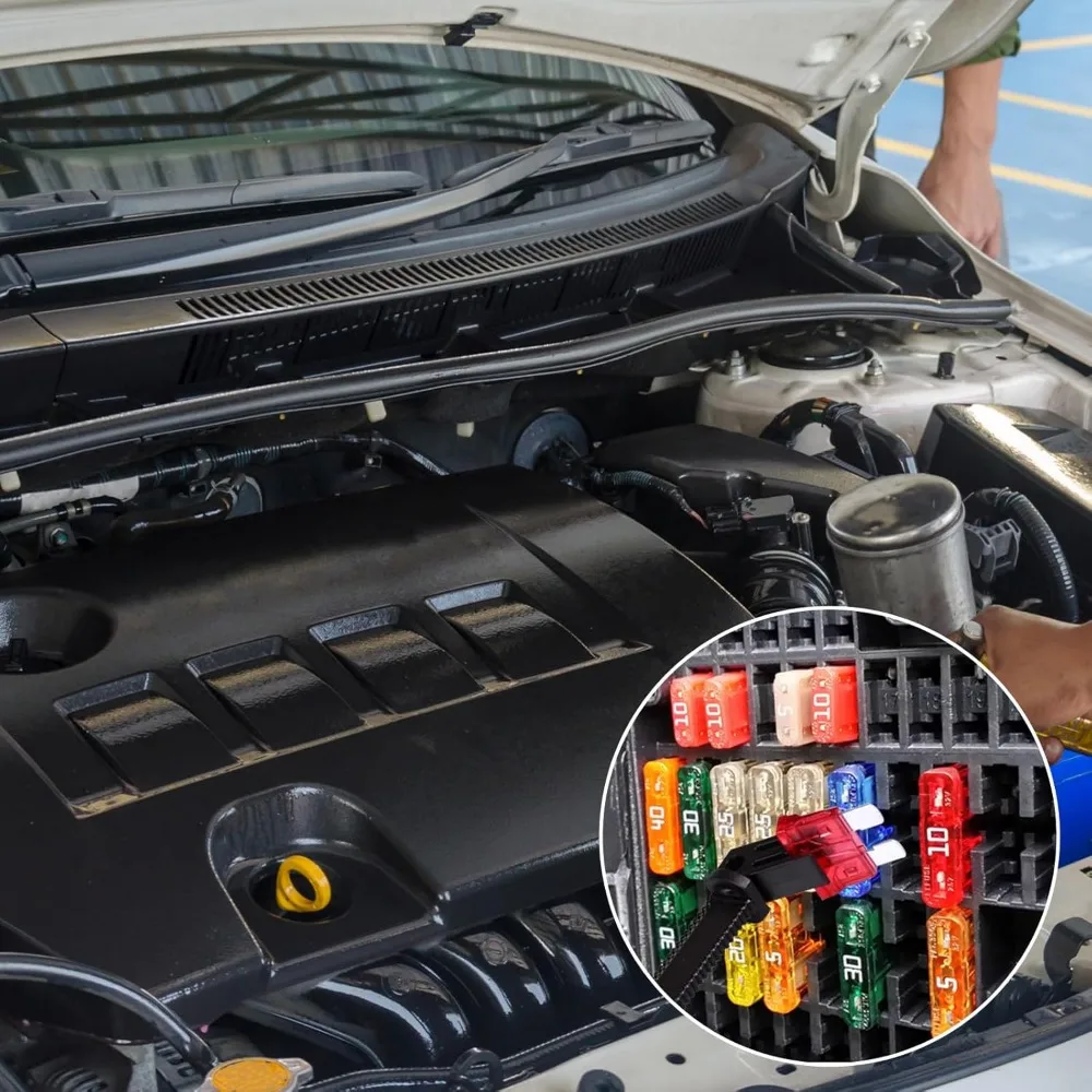 8 قطعة أداة سحب الصمامات، 4 أحجام من البلاستيك أداة سحب فيوز السيارات، إزالة الإدراج فيوزات السيارة استبدال أداة السحب، إصلاح الملحقات #6