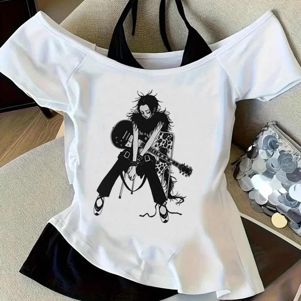 Nana Anime crop top shoujo y2k gyaru emo cutecore scene  t-shirt cutecore anime party vintage cheap view 4
