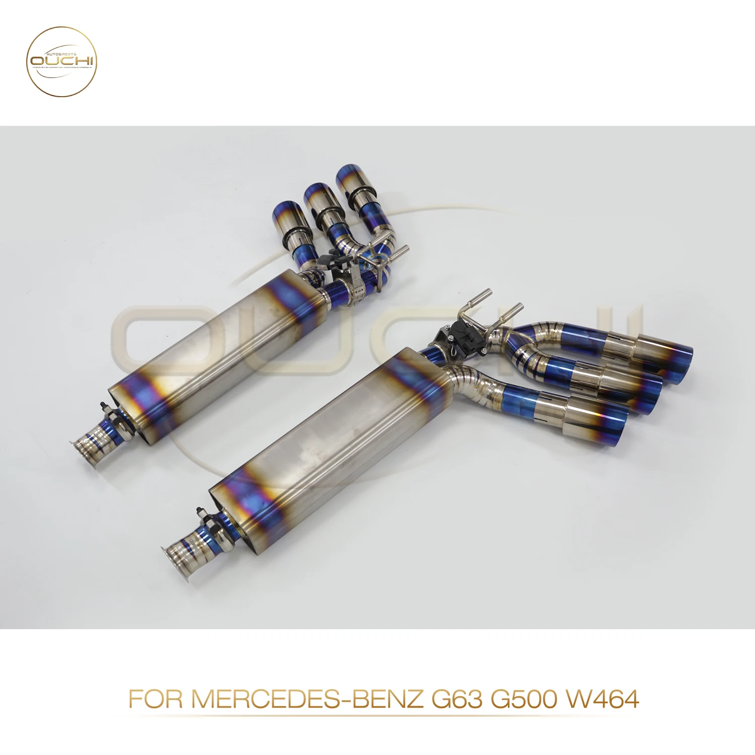 Sistema de Escape OUCHI em Aço Inoxidável Performance Catback para Carro Mercedes Benz AMG G63 W464 com Válvula