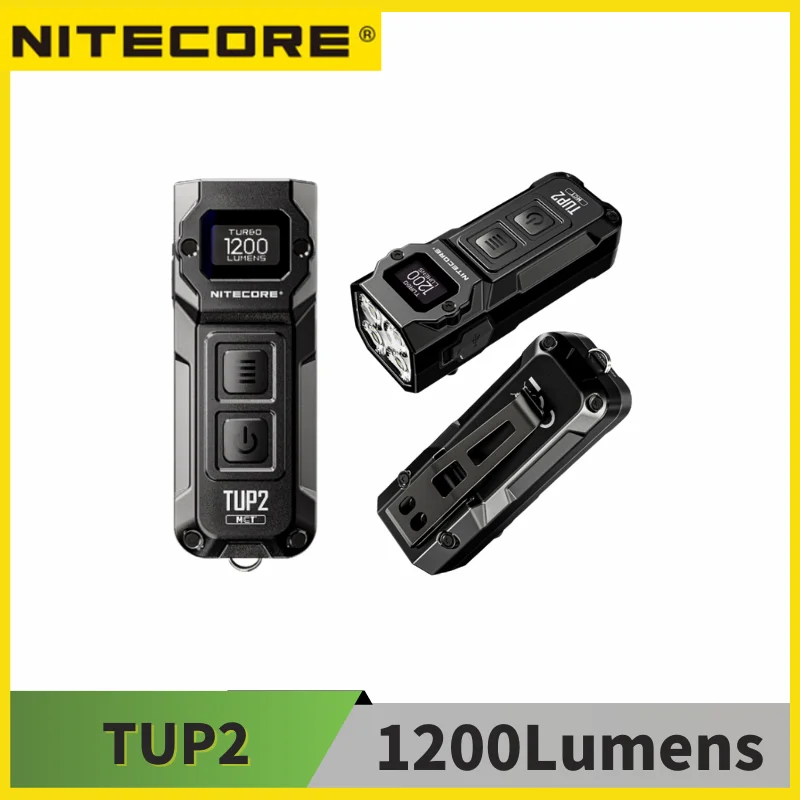

NITECORE TUP2 EDC Keychain Light Mini USB-C Rechargeable Flashlight 1200 Lumen Cool White Netural White Warm Light For Camping